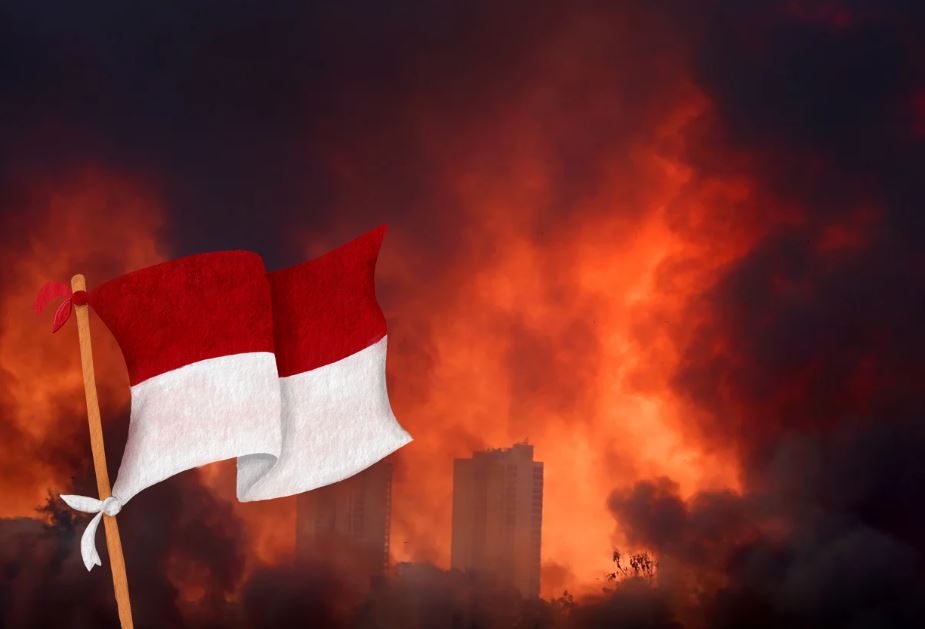 Ilustrasi Indonesia di tengah konflik global.