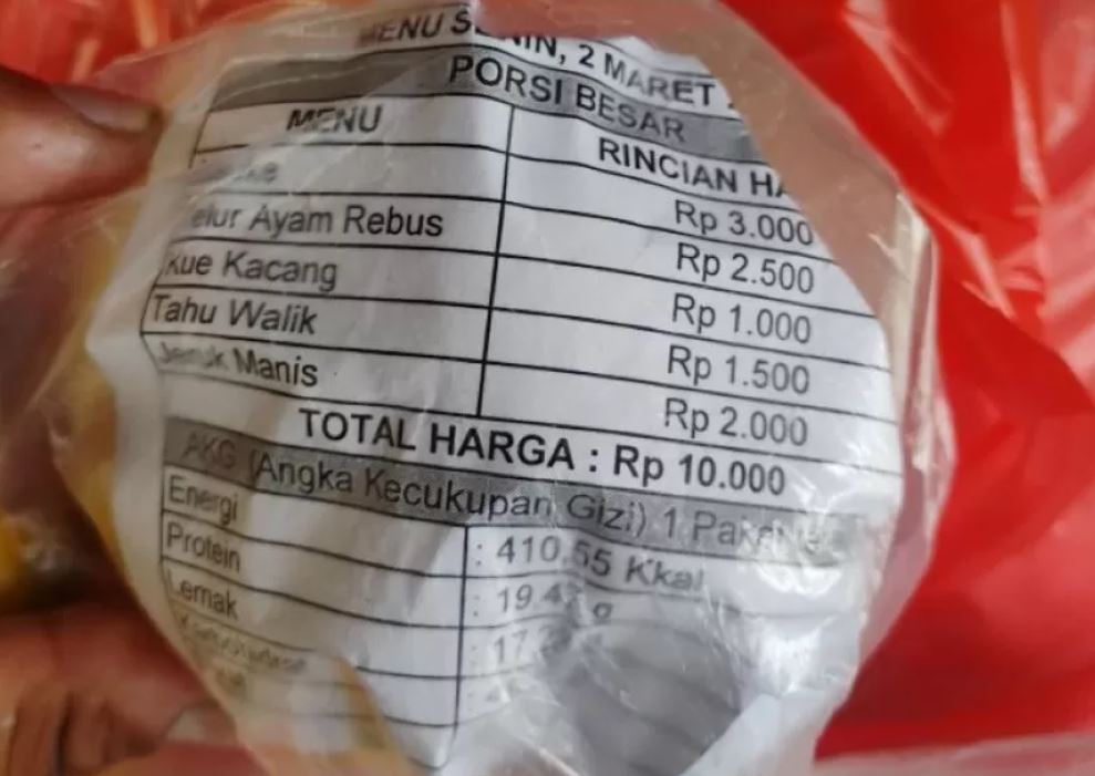 Menu MBG di Yogyakarta menyertakan harga dan angka kecukupan gizi sesuai arahan Sri Sultan Hamengku Buwono X.