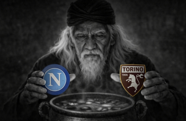 Mbah Sakat sedang meramal laga Napoli vs Torino.