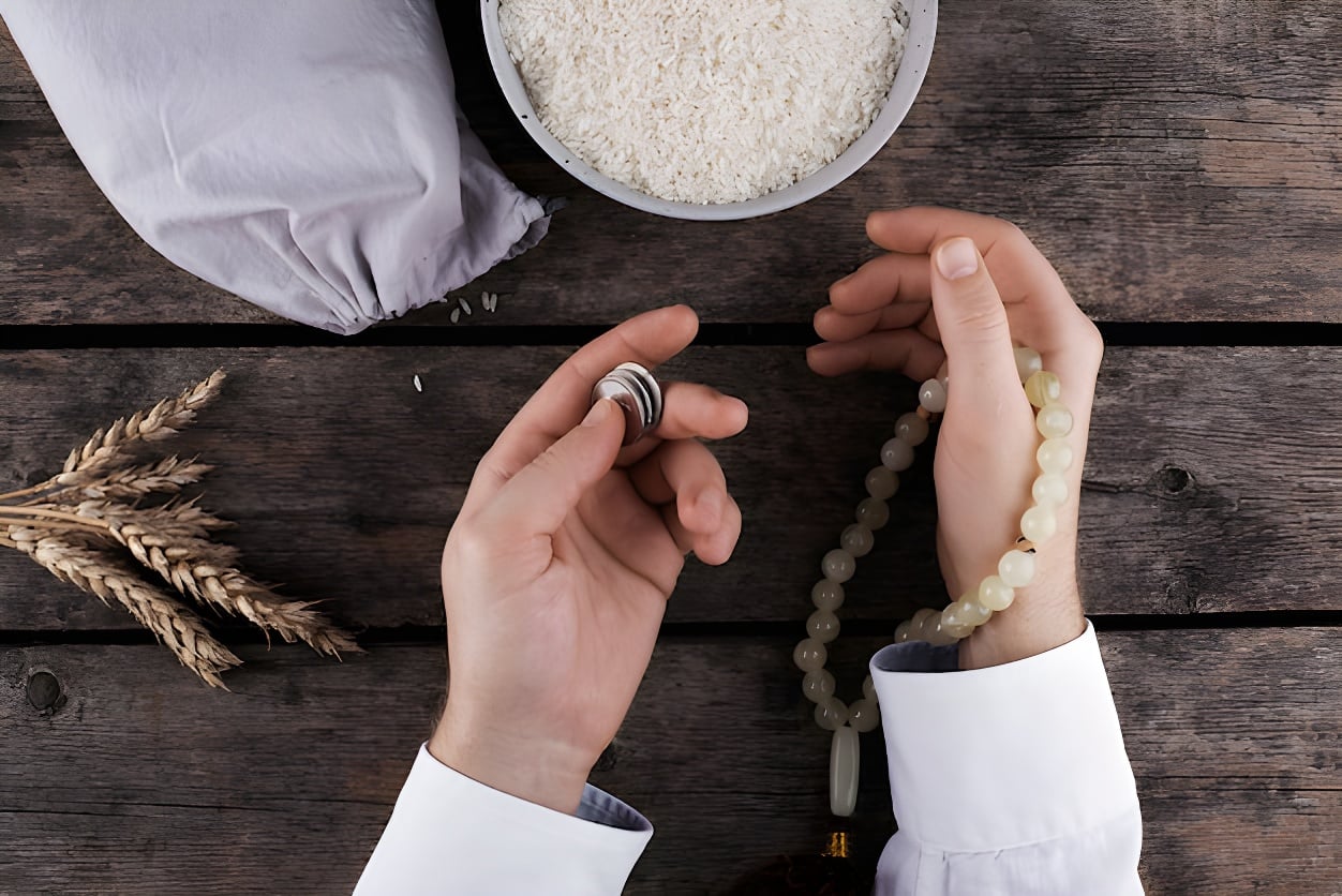 Ilustrasi zakat fitrah.