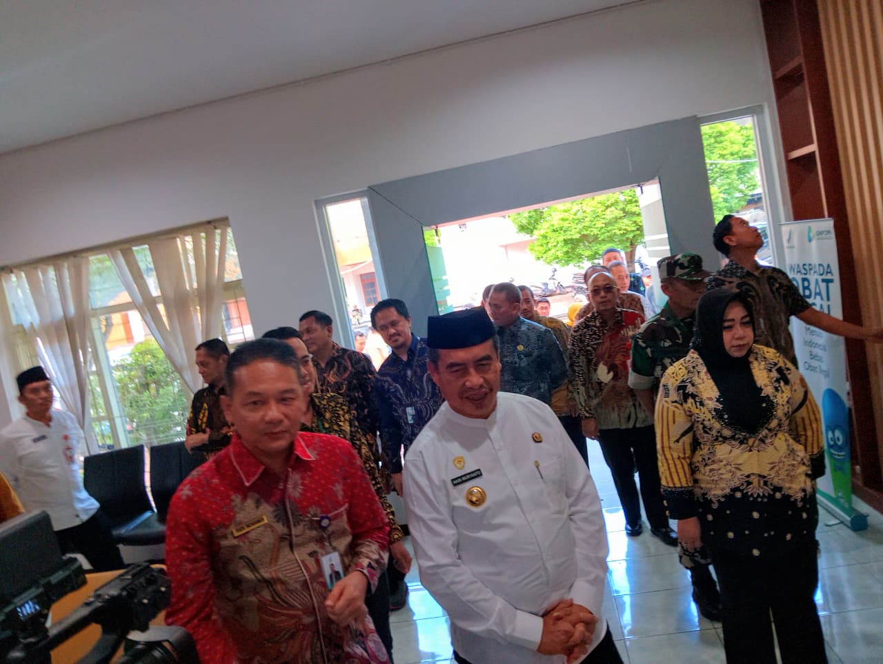 SEMENTARA: Kantor Loka POM Madiun sementara berkantor di kompleks Pendapa Muda Graha sebelum pembangunan gedung permanen. LODITYA FERNANDES/RADAR MADIUN