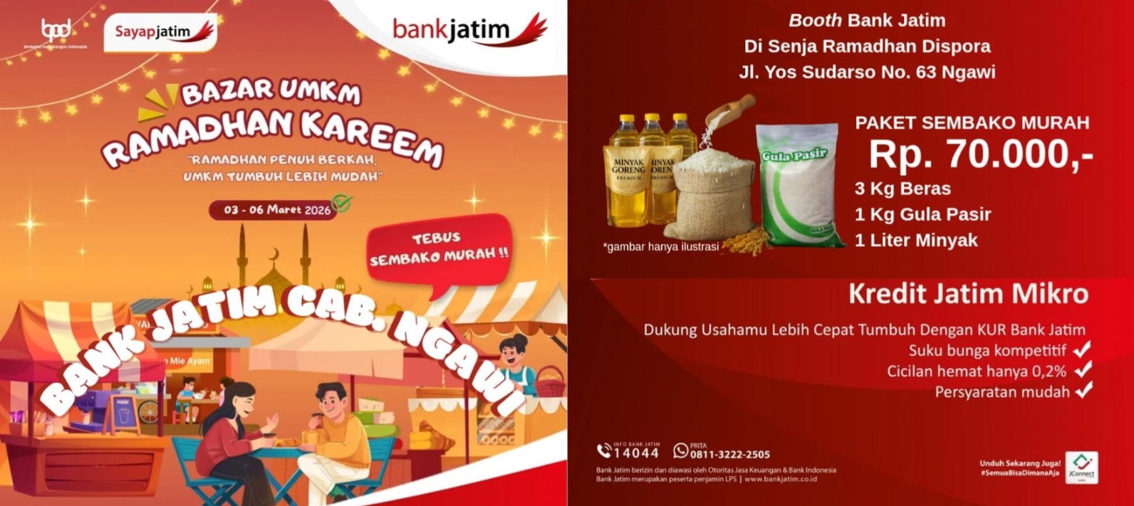 MERIAHKAN RAMADAN: Bazar Murah UMKM Ramadan Kareem 2026 mendongkrak ekonomi daerah.
