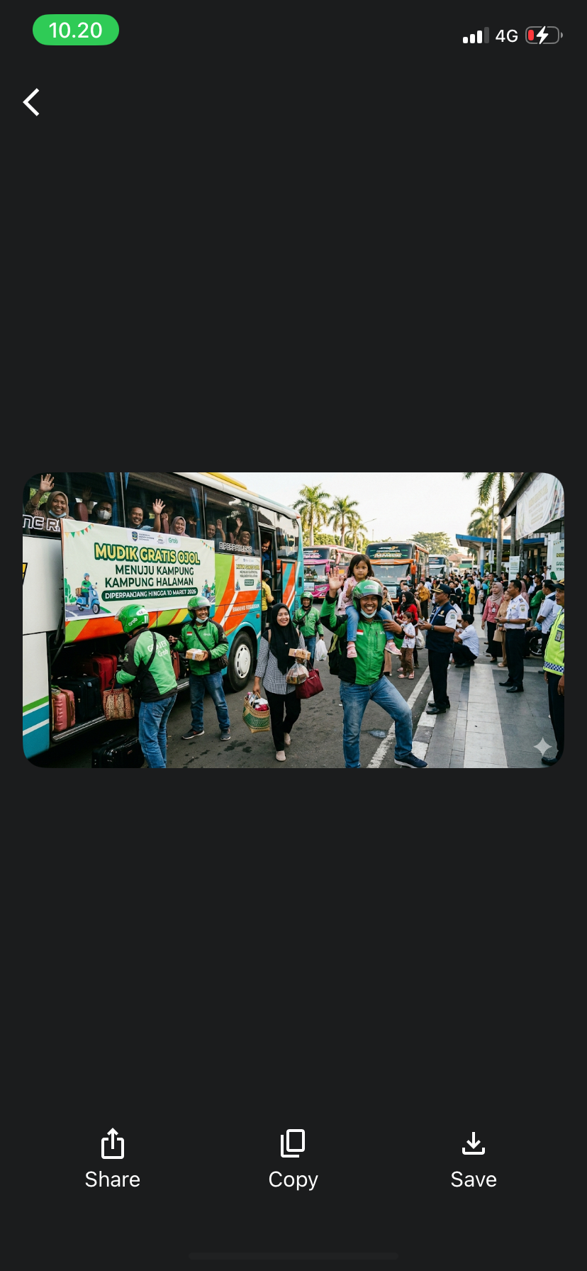 Ilustrasi ojol mudik gratis 