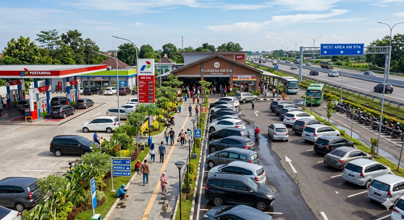 Ilustrasi rest area tol 