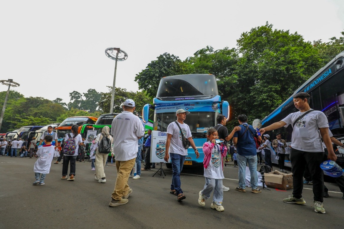 Program Mudik Gratis BUMN 2026 yang didukung BRI menyediakan ratusan bus untuk membantu masyarakat pulang kampung saat Lebaran.