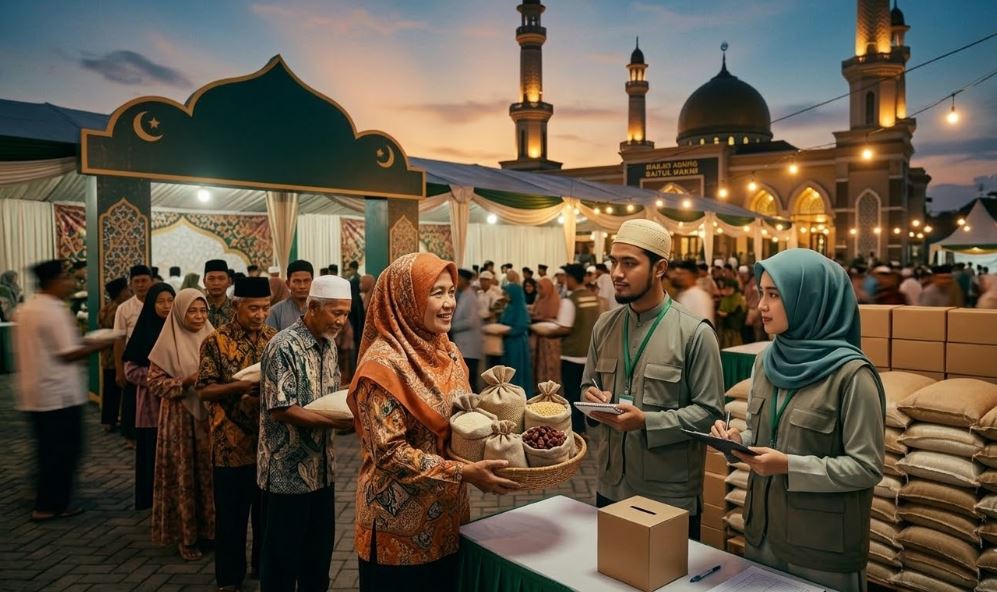 Ilustrasi penyaluran zakat fitrah