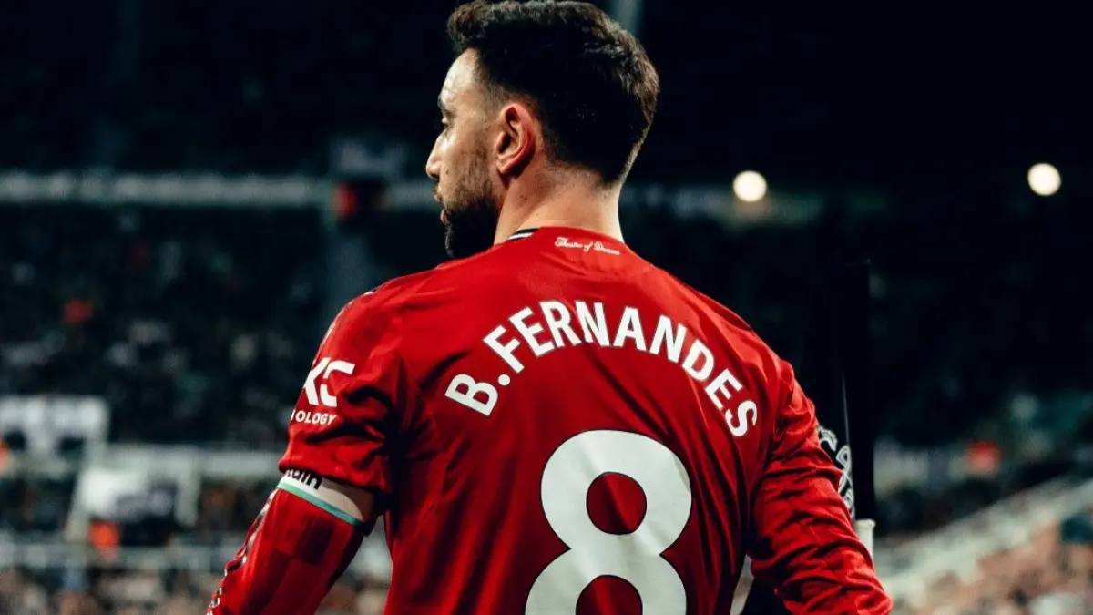 Bruno Fernandes di laga lawan Newcastle pekan lalu.