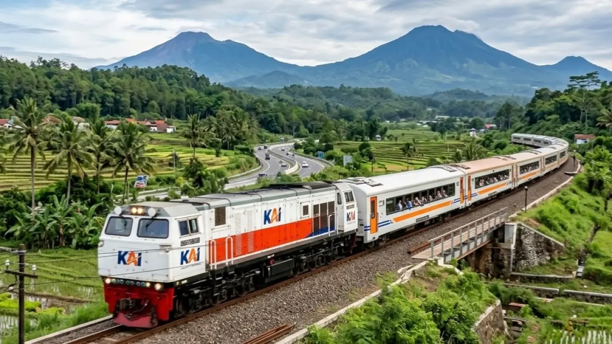 Ilustrasi Kereta Api Indonesia 