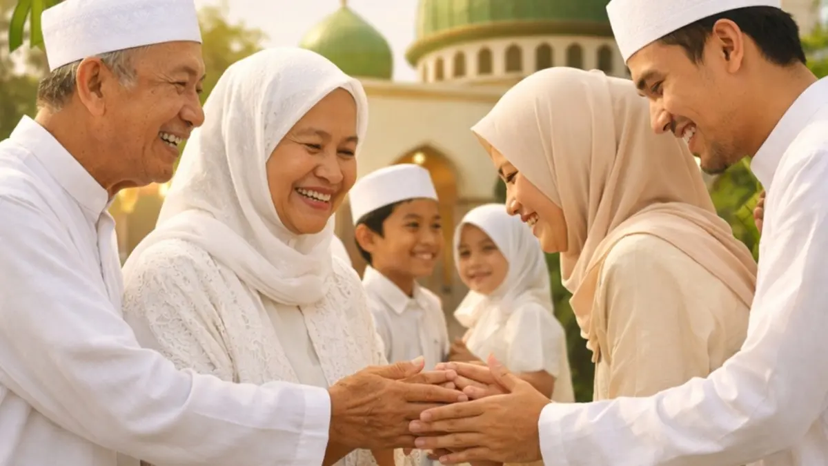 Silaturahmi salah satu amalan sunnah Idul Fitri. (freepik)