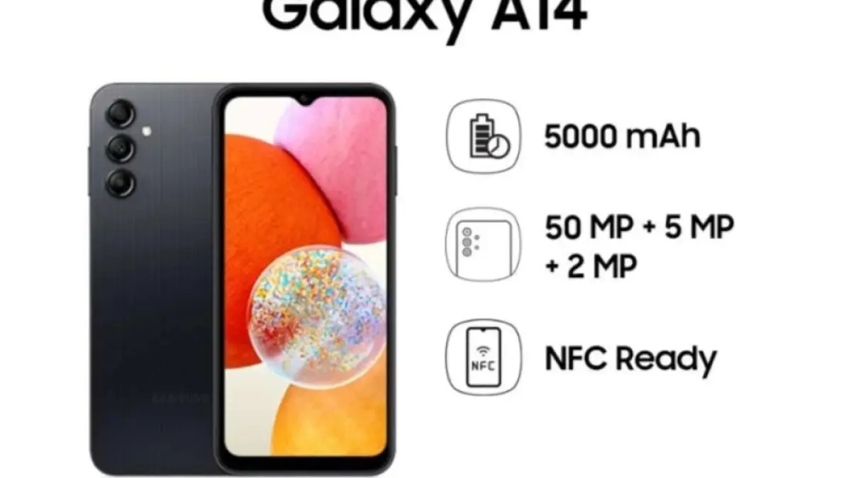 Samsung Galaxy A14 menawarkan peningkatan desain dan kamera dibanding seri sebelumnya. (Samsung)