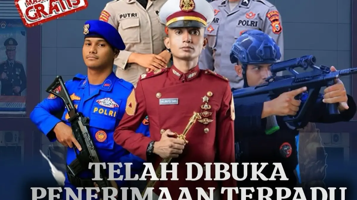 Penerimaan Polri 2026 dibuka hingga 30 Maret.