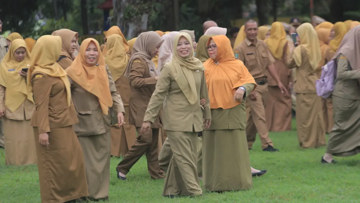 ASN Pemkab Magetan tetap bekerja di kantor karena kebijakan WFH masih menunggu surat edaran dari Pemprov Jatim. DOK RADAR MAGETAN