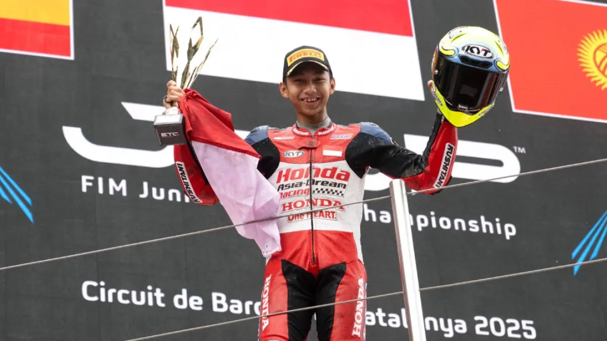 Kiandra Ramadhipa jadi satu-satunya wakil Indonesia di Moto3 Junior 2026. (fimjuniorgp)