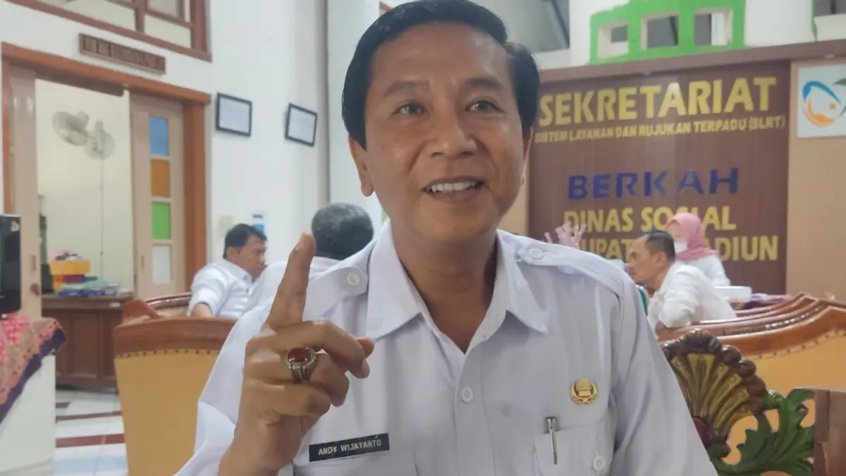 Kabid Rehabilitasi Sosial (Rehsos) Dinsos Kabupaten Madiun Andy Wijayanto. Dinsos Madiun mencatat masih ada tiga kasus pasung yang menjadi prioritas penanganan. DOK RADAR MADIUN