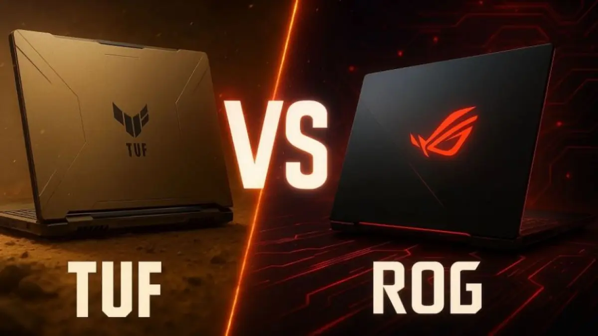 Ilustrasi laptop ASUS gaming ROG dan TUF. (Nethouse)