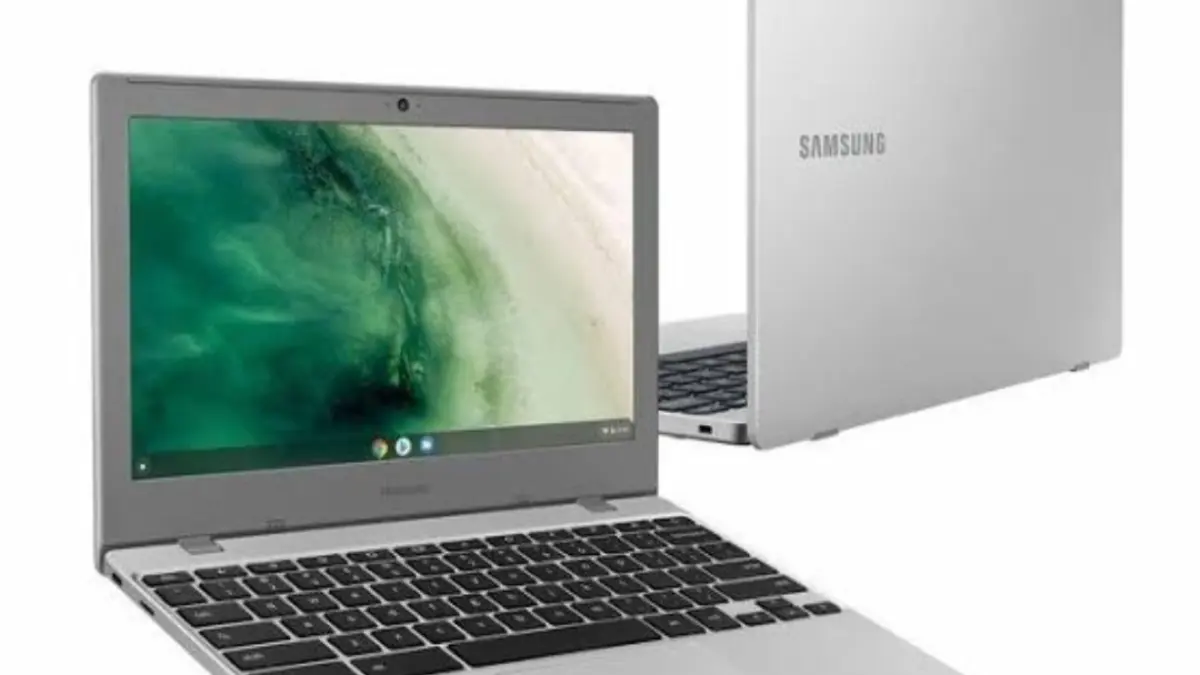 Ilustrasi laptop Samsung dengan AI Energy Efficiency Mode.