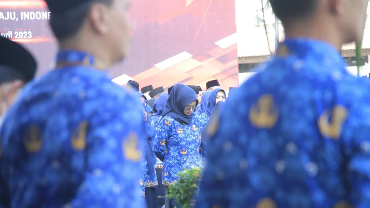 Aktivitas ASN Pemkab Ponorogo di tengah kebijakan mempertahankan seluruh pegawai tanpa PHK. DOK RADAR PONOROGO