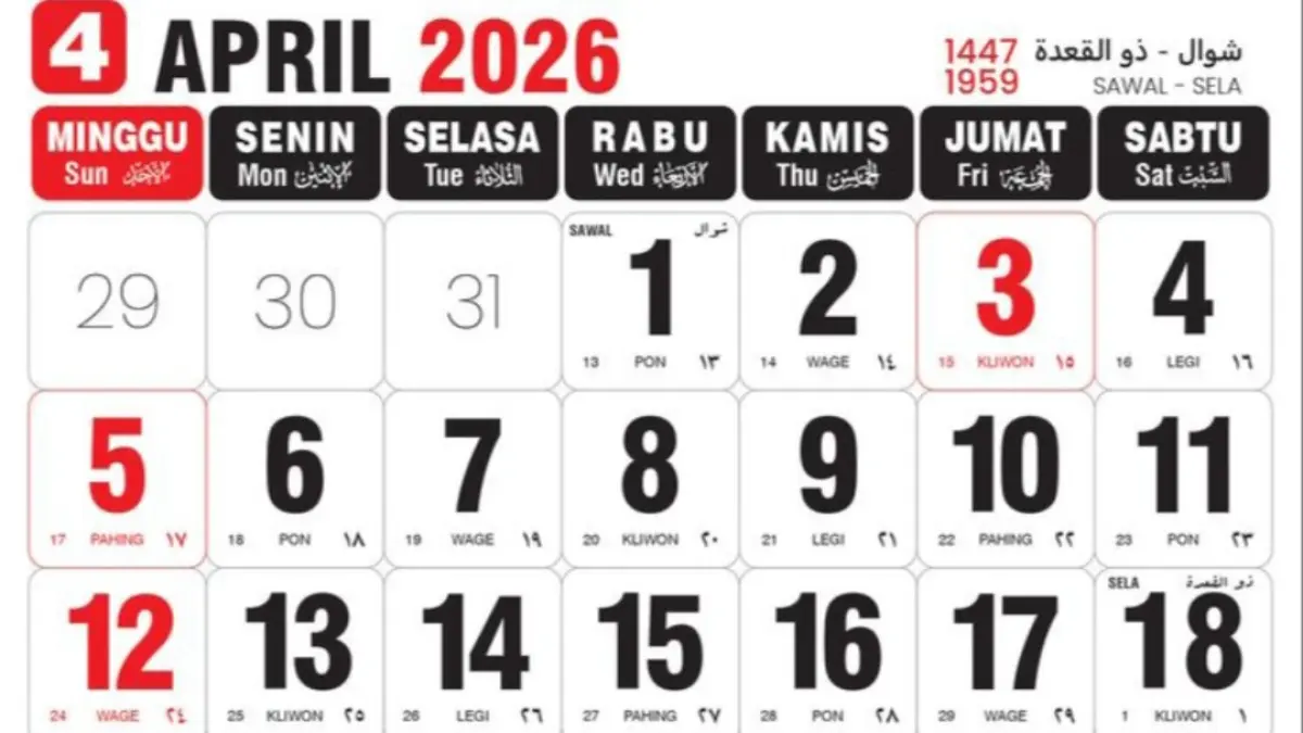 Pemerintah tetapkan 3 April 2026 libur nasional Jumat Agung.