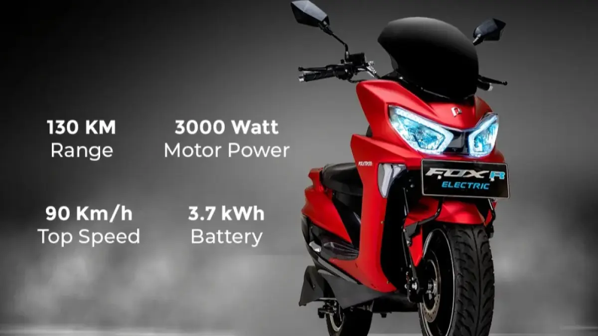 Polytron Fox-R menawarkan sistem sewa baterai yang unik.