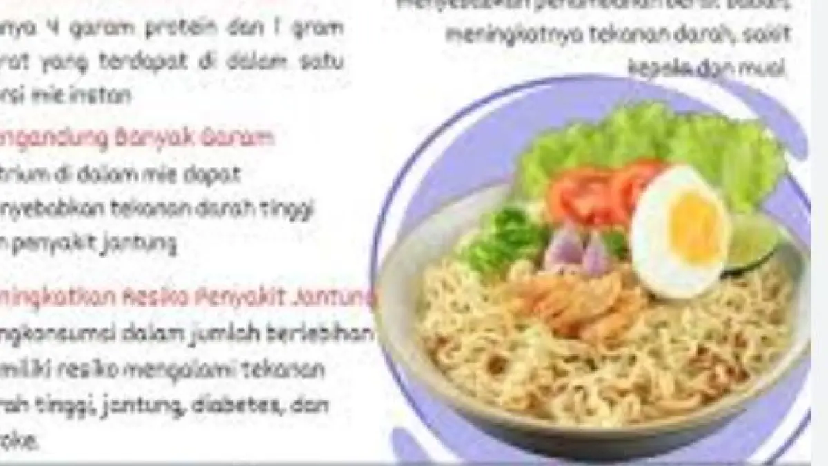 Tips Sehat Makan Mi Instan. (ISTIMEWA)