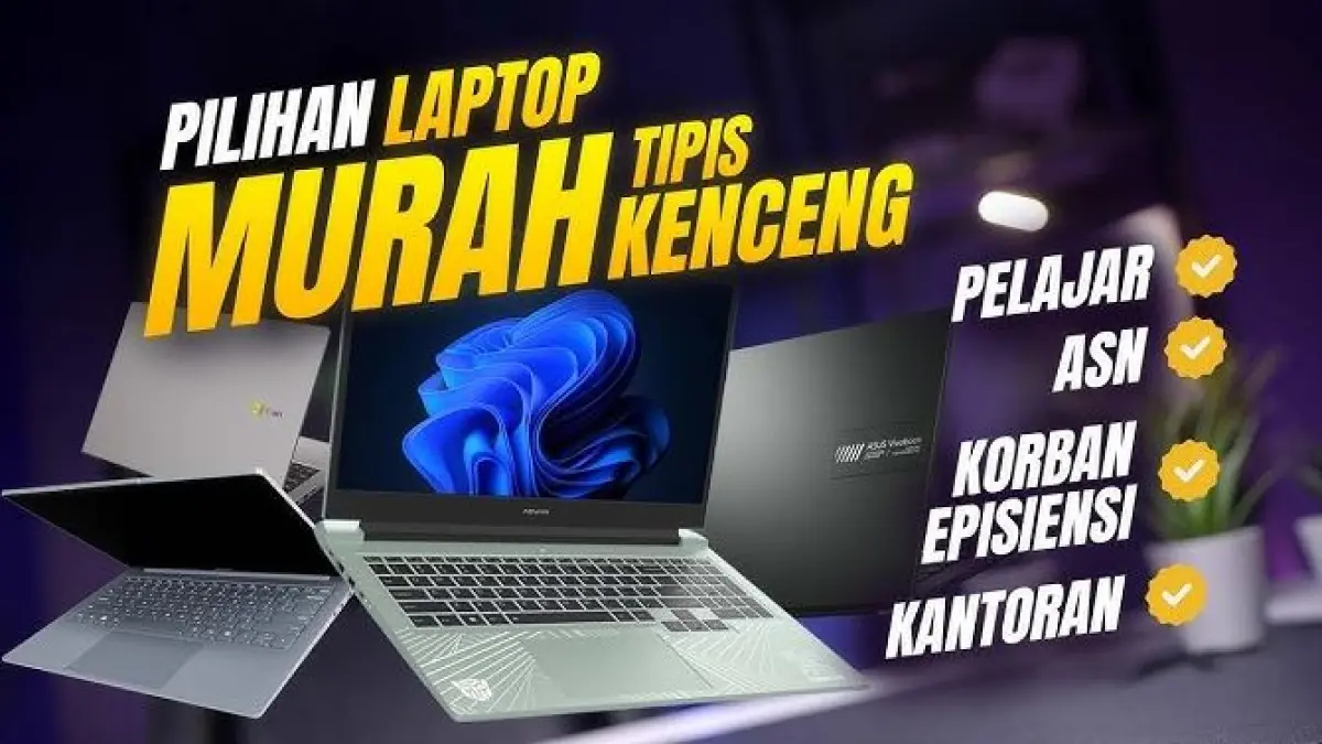 5 Laptop Terbaik untuk Mahasiswa 2026. (YouTube PemmzChannel) 