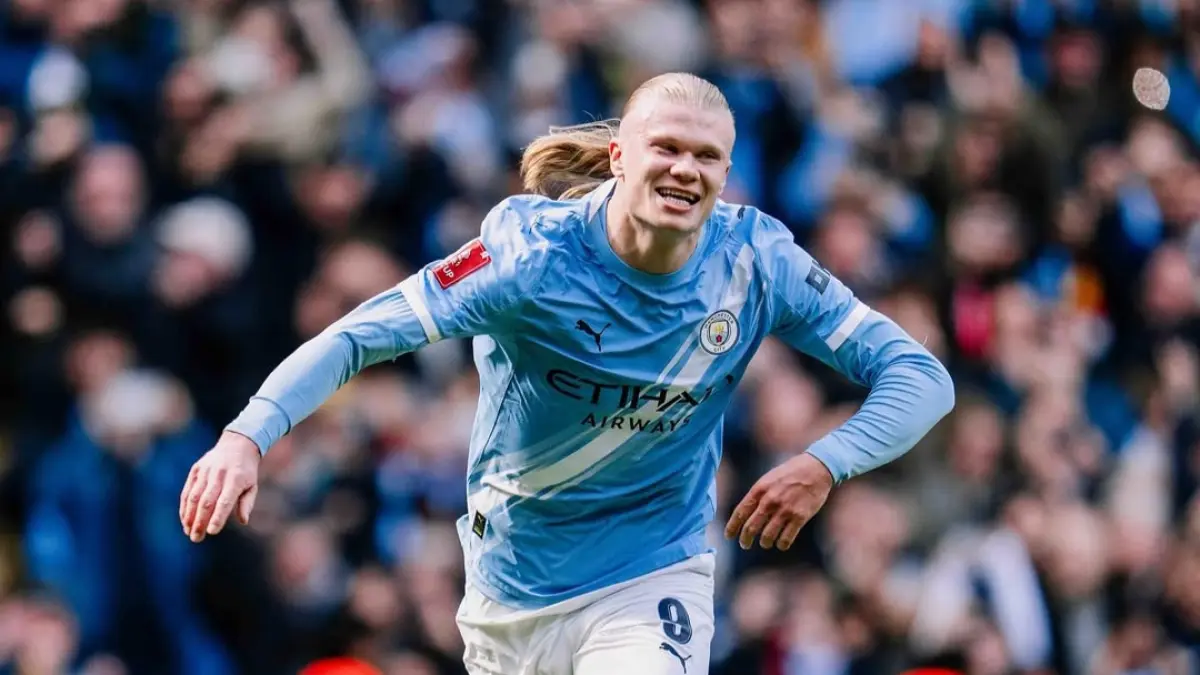 Erling Haaland hattrick. (Instagram Man City)
