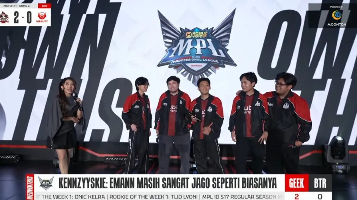 Geek Fam kalahkan Bigetron 2-0 di MPL ID S17. (MPL Indonesia)