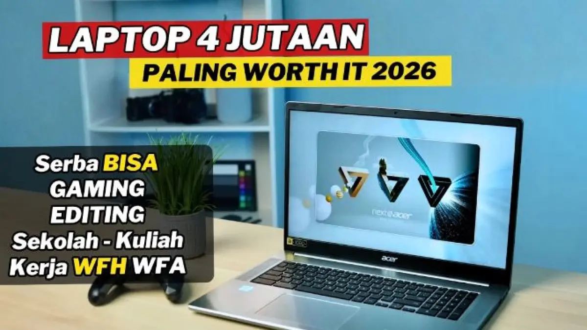 7 Laptop 4 Jutaan Terbaik Maret 2026. (YouTube DenzhoPro) 