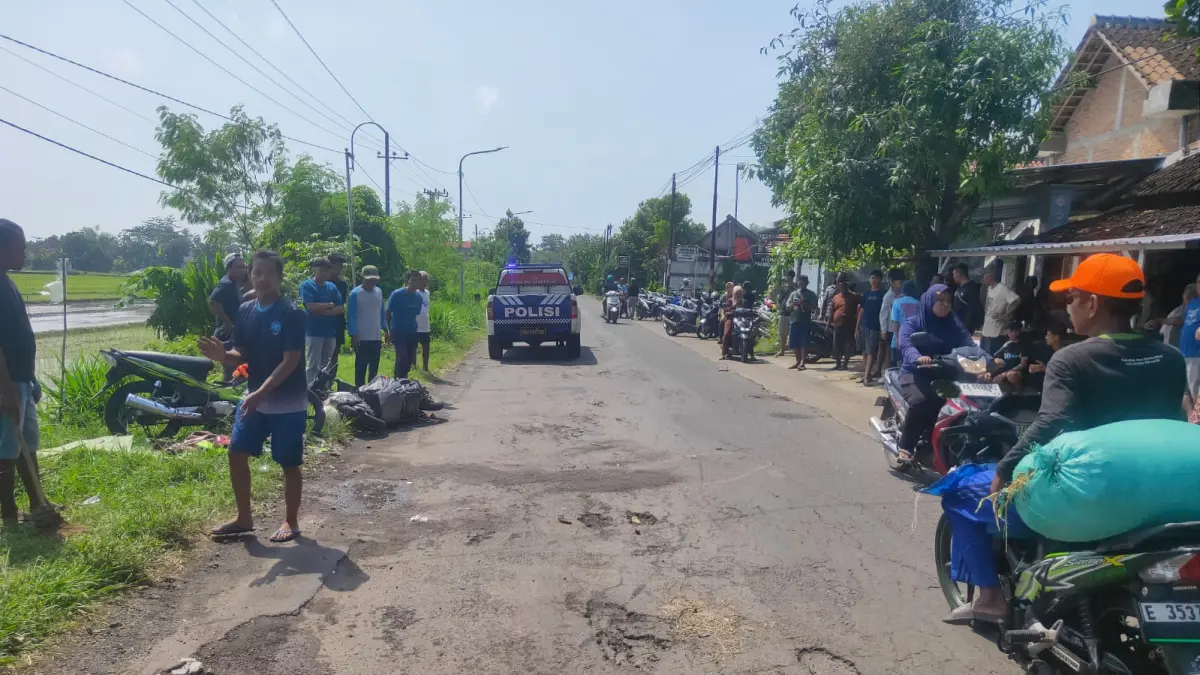 Kondisi kendaraan usai kecelakaan di Jalan Sawahan Madiun yang menewaskan ibu dan anak. FOTO: SATLANTAS POLRES MADIUN KOTA