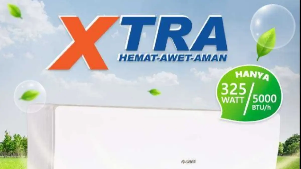 AC dari Gree ini menjadi salah satu yang paling hemat energi dengan konsumsi daya hanya 325 watt.