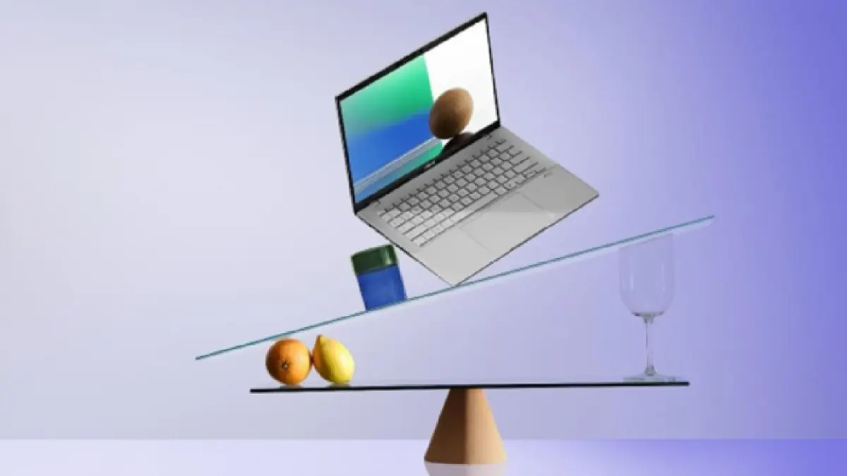 ASUS Vivobook S14 S3407QA hadir sebagai laptop AI tipis dengan Snapdragon X Series, baterai 16 jam, layar OLED, cocok untuk kerja hybrid. (ASUS)