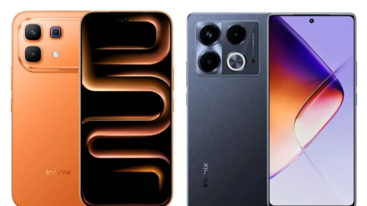 Ilustrasi perbandingan HP Infinix Note 60 dengan Infinix Note 40.