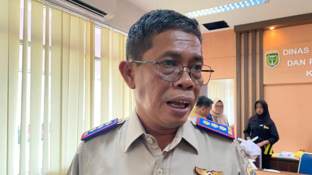 Kepala Kantor ATR/BPN Kota Madiun, Triawan Saleh, menjelaskan tentang proses pemetaan bidang tanah di Kota Madiun yang hampir mencapai 100 persen. BAGAS BIMANTARA/RADAR MADIUN