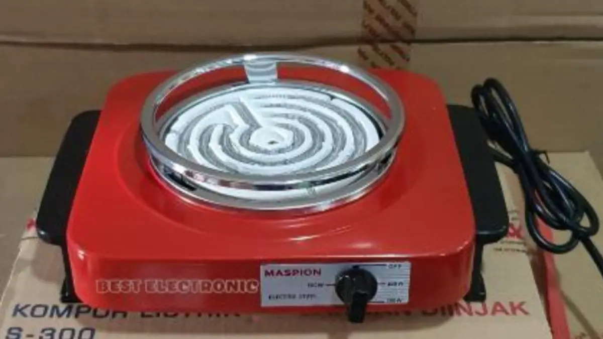 Kompor listrik satu tungku dari Maspion ini menawarkan panas merata dan konsumsi energi efisien. (Tokopedia)