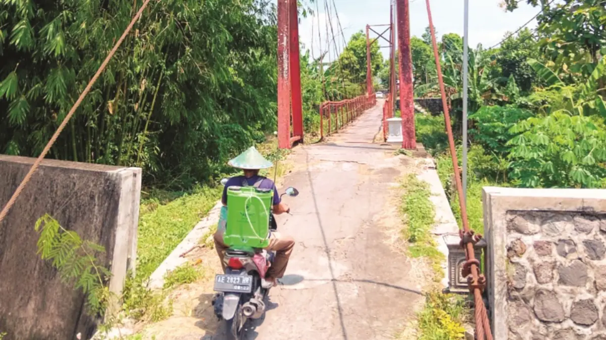 Lokasi usulan pembangunan jembatan gantung di Kabupaten Madiun untuk meningkatkan akses masyarakat desa. DOK RADAR MADIUN