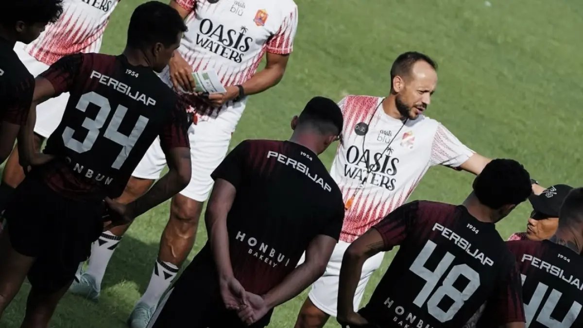 OPTIMISTIS: Persijap Jepara melakukan persiapan jelang laga melawan Persik Kediri hari Senin (6/4) sore. (IG @persijap_jepara)