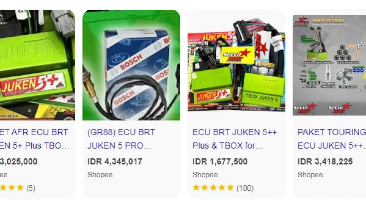 Rekomendasi ECU Racing dengan harga di bawah Rp 5 juta. (ISTIMEWA)