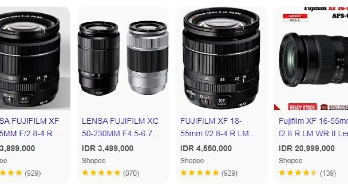 Rekomendasi Lensa Fix Fujifilm Terbaik 2026. (ISTIMEWA)