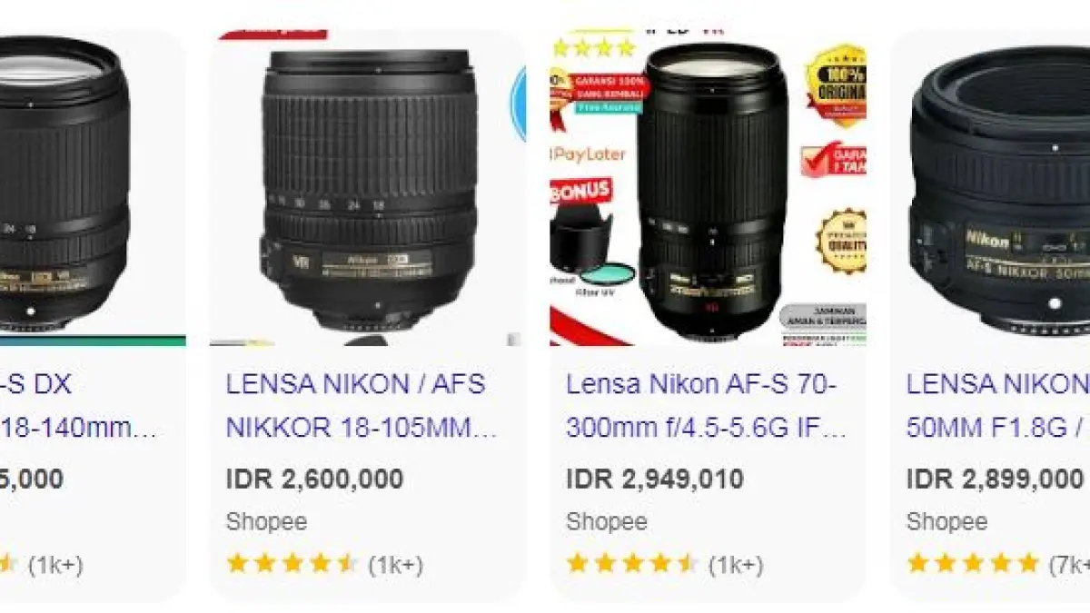 Rekomendasi Lensa Fix Nikon Terbaik 2026. (ISTIMEWA)