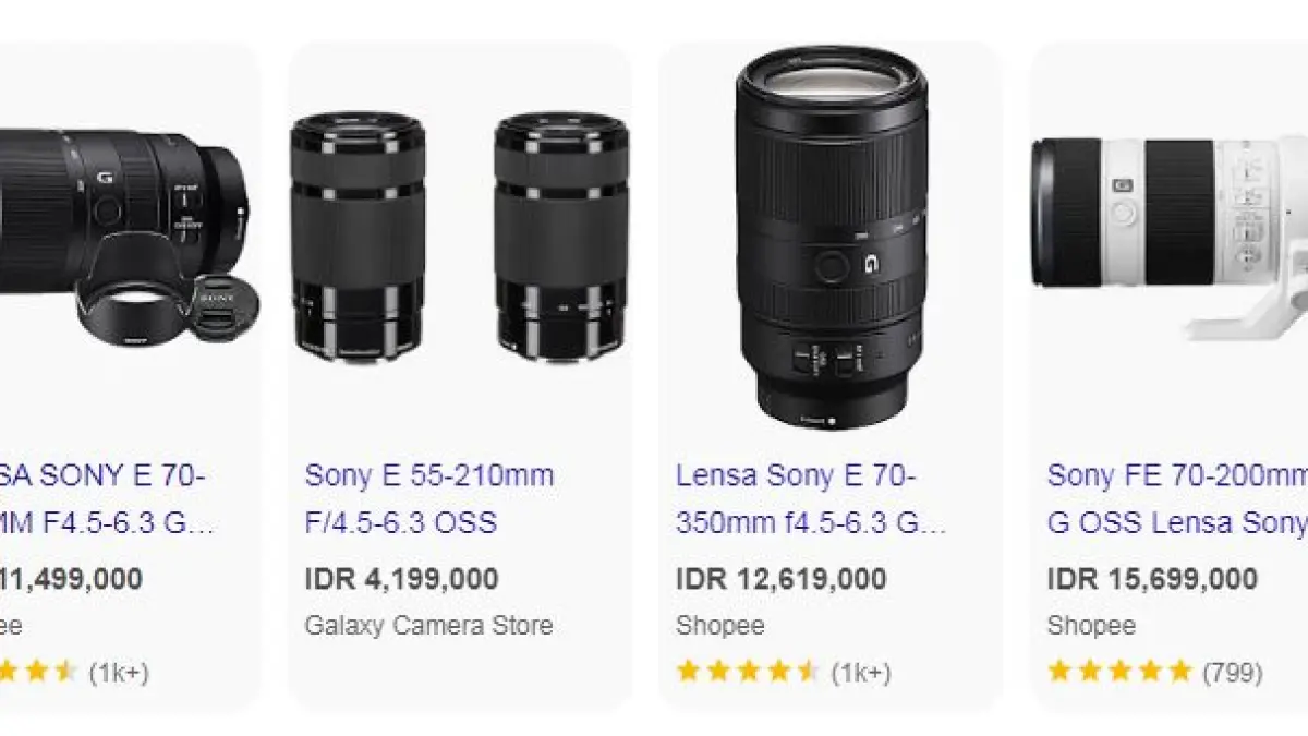 Rekomendasi Lensa Tele Sony Terbaik 2026. (ISTIMEWA)
