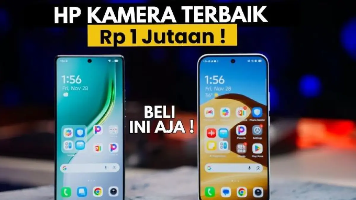 HP Kamera Terbaik Harga Rp1 Jutaan 2026. (UPDATEKNO/YOUTUBE) 