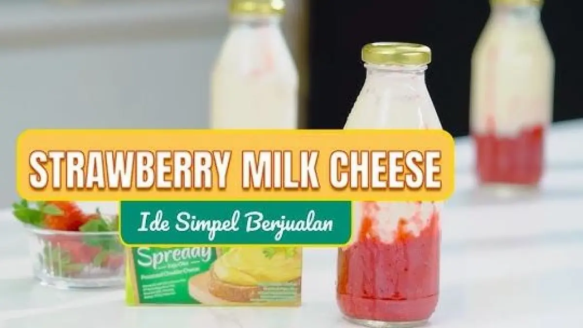Resep Strawberry Milk Cheese Viral. (YouTube Keju Prochiz) 