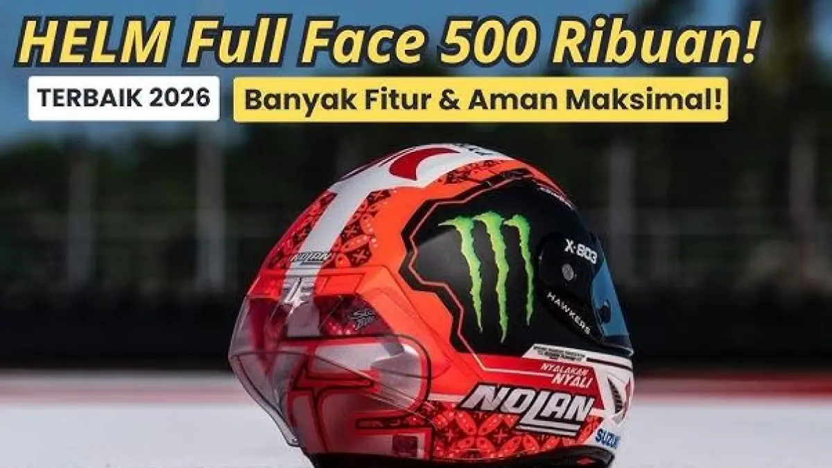 Helm Full Face Murah di Bawah 500 Ribu. (ILUSTRASI/YOUTUBE)