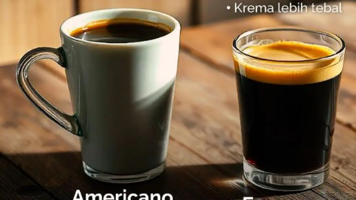 Espresso robusta vs Americano. (ISTIMEWA)