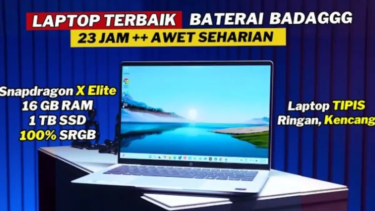 ILUSTRASI Rekomendasi Laptop Baterai Tahan Lama 2026. (DENZHOPRO/YOUTUBE)