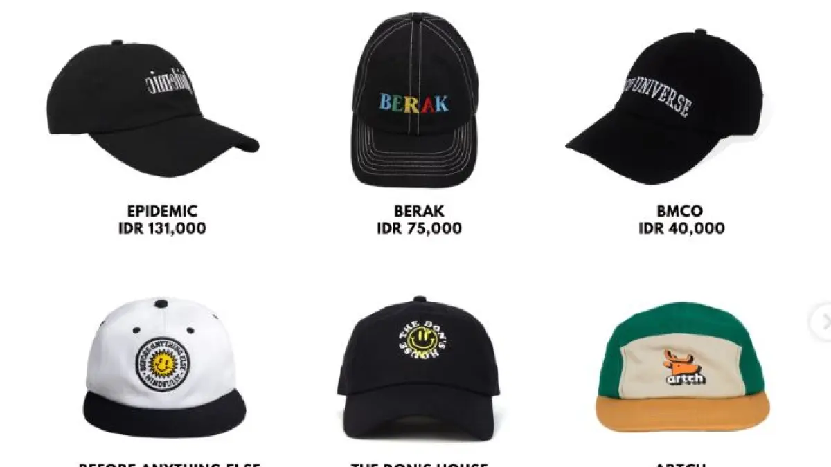Rekomendasi Topi Brand Lokal Indonesia Under Rp500 Ribuan. (ISTIMEWA)