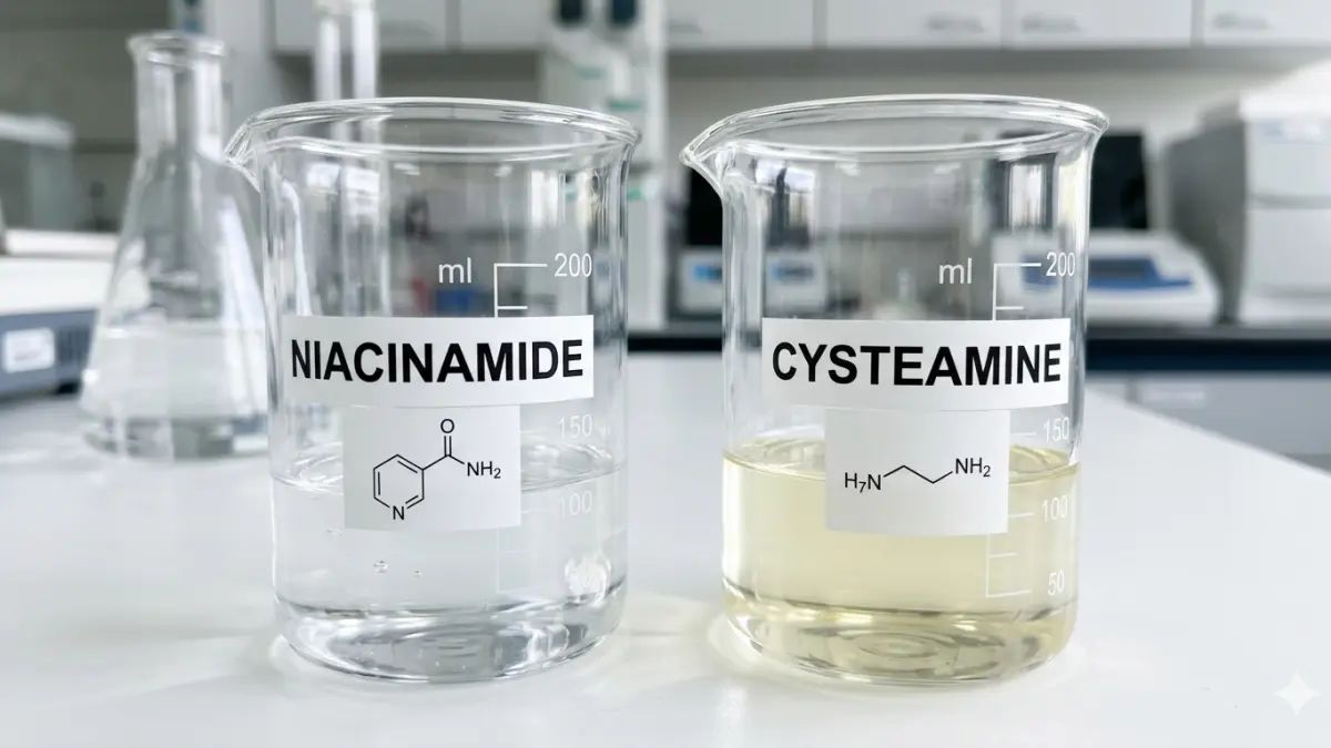 Ilustrasi niacinamide dan cysteamine