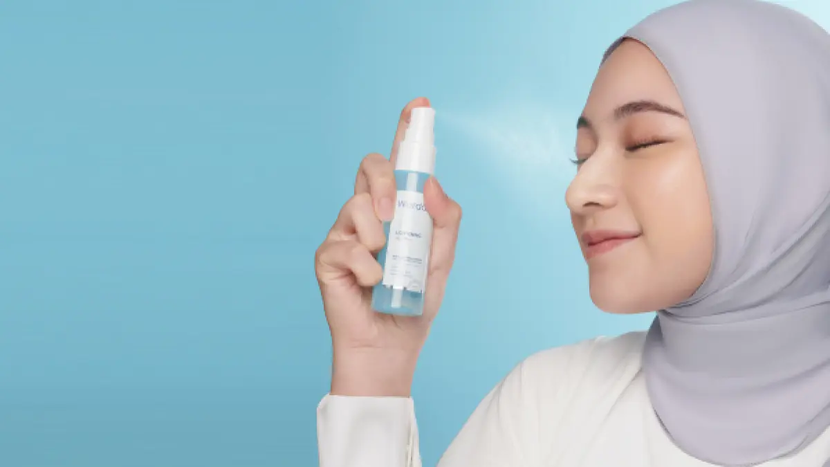 Ilustrasi rekomendasi setting spray. (wardah)