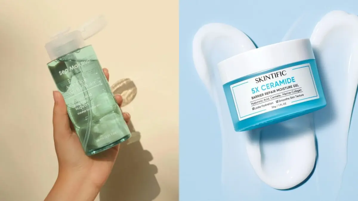 Ilustrasi skincare dan makeup viral di TikTok.