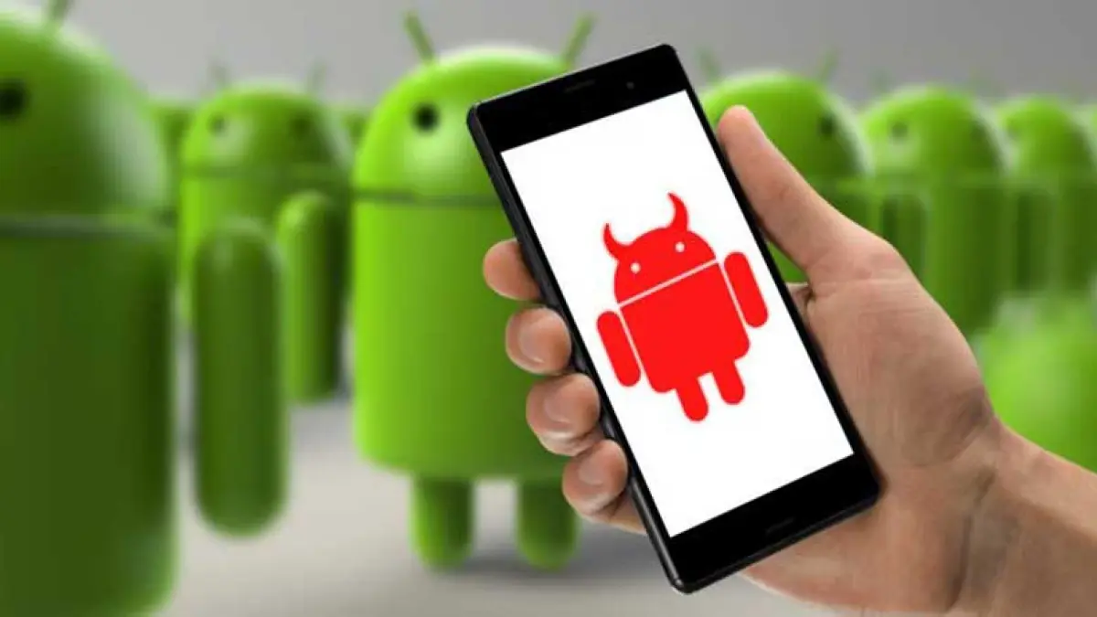 Ilustrasi virus dan malware yang menyerang HP android. (MASTEL)